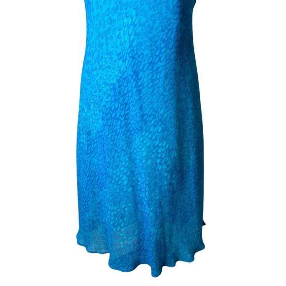 Outlook Women's Dress Size 6 Blue Paisley Short Sleeve Round Neck Lined Sheath K - Picture 8 of 13